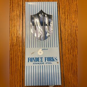 Set of 6 Vintage Stainless Steel Fondue Forks